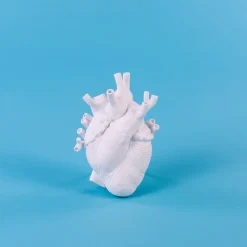 SELETTI Love in Bloom vaas, wit, hartvormig, porselein