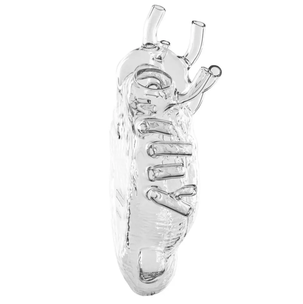 SELETTI Love in Bloom vaas, helder, hoogte 24 cm, hartvormig, glas