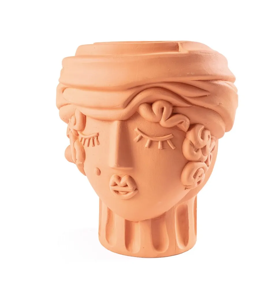 SELETTI Magna Graecia Vrouwenvaas, hoogte 33 cm, terracotta