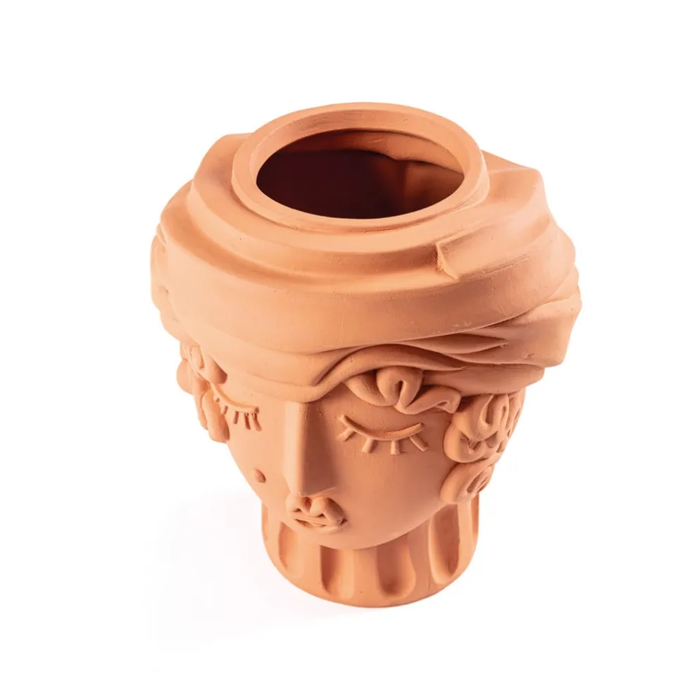 SELETTI Magna Graecia Vrouwenvaas, hoogte 33 cm, terracotta