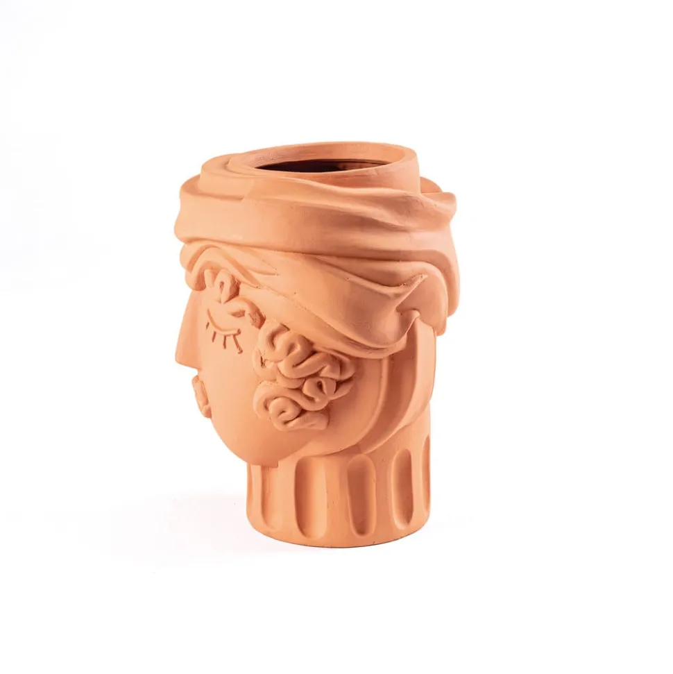 SELETTI Magna Graecia Vrouwenvaas, hoogte 33 cm, terracotta