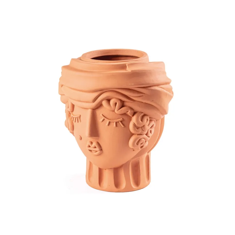 SELETTI Magna Graecia Vrouwenvaas, hoogte 33 cm, terracotta