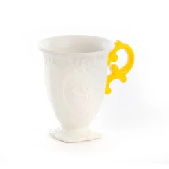 SELETTI mok I-Wares, wit/geel, 300 ml, porselein