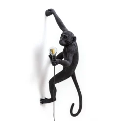 SELETTI Monkey Lamp decoratieve wandlamp rechts zwart