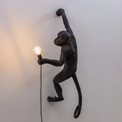 SELETTI Monkey Lamp decoratieve wandlamp rechts zwart