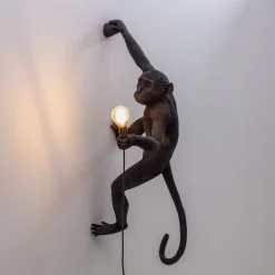 SELETTI Monkey Lamp decoratieve wandlamp rechts zwart