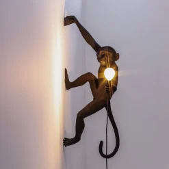 SELETTI Monkey Lamp decoratieve wandlamp rechts zwart