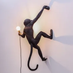 SELETTI Monkey Lamp decoratieve wandlamp rechts zwart