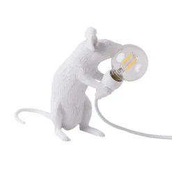 SELETTI Mouse Lamp LED decoratieve lamp USB zittend wit