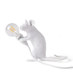 SELETTI Mouse Lamp LED decoratieve lamp USB zittend wit