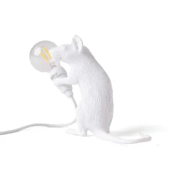 SELETTI Mouse Lamp LED decoratieve lamp USB zittend wit