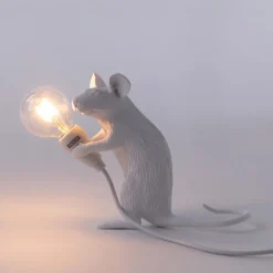 SELETTI Mouse Lamp LED decoratieve lamp USB zittend wit
