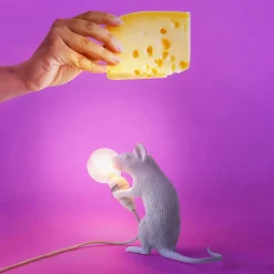 SELETTI Mouse Lamp LED decoratieve lamp USB zittend wit