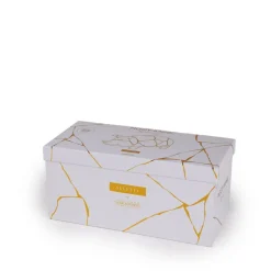 SELETTI spaarvarken Kintsugi, wit / kleurrijk, porselein, goud