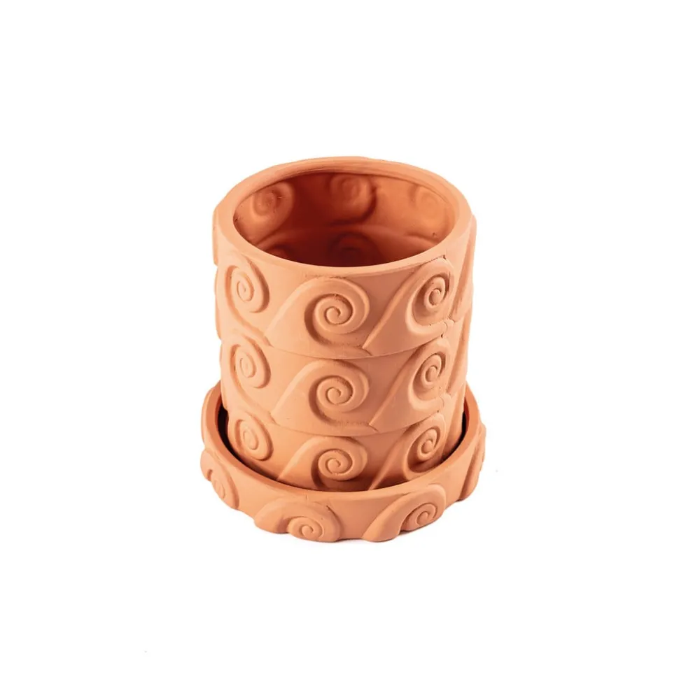 SELETTI Vaas Magna Graecia Onda, onderzetter, terracotta