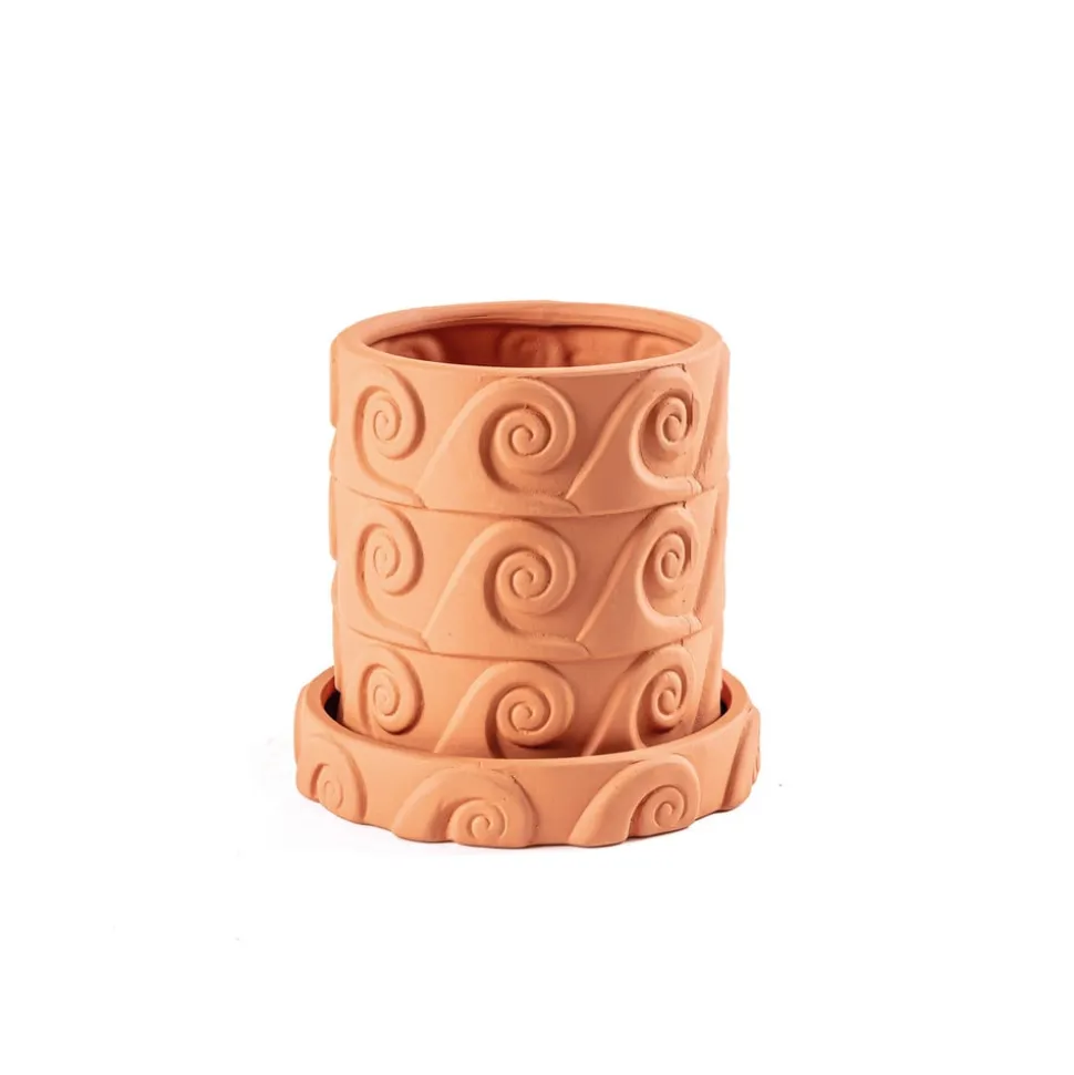 SELETTI Vaas Magna Graecia Onda, onderzetter, terracotta