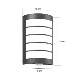 Sensor-buitenlamp Aqua Marco rooster, antraciet