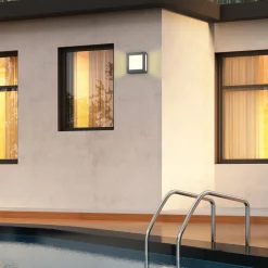 Sensor-buitenwandlamp Aqua Legendo Mini, antraciet