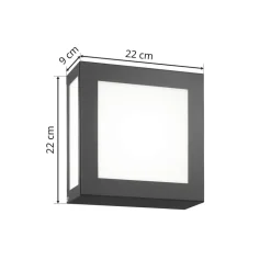 Sensor-buitenwandlamp Aqua Legendo Mini, antraciet