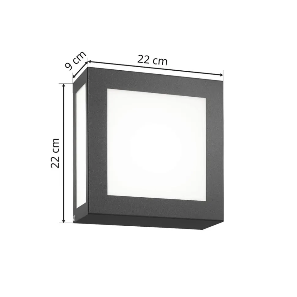 Sensor-buitenwandlamp Aqua Legendo Mini, antraciet