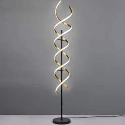 Sequence LED vloerlamp, dimbaar, CCT, messing