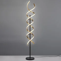 Sequence LED vloerlamp, dimbaar, CCT, messing