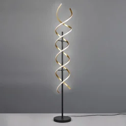 Sequence LED vloerlamp, dimbaar, CCT, messing