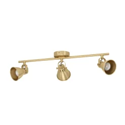 Seras plafondspot, geborsteld messing-goud, 3-lamps