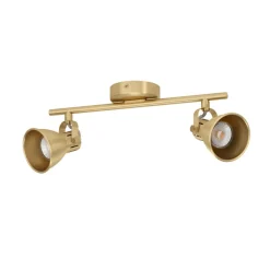 Seras plafondspot, geborsteld messing-goud, 2-lamps
