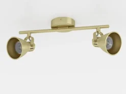 Seras plafondspot, geborsteld messing-goud, 2-lamps