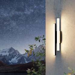 Serricella LED buitenwandlamp, zwart