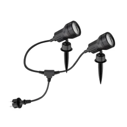set van 2 - LED grondspies lamp Terra w. kleurfilters
