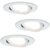Set van 3 led inbouwlampen Coin Slim, wit, IP23