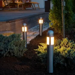 Set van 3 LED sokkellampen Amalfi met grondspies