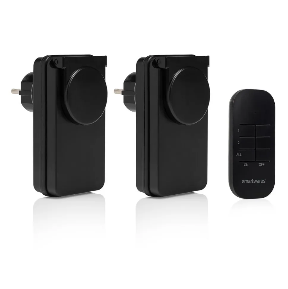 set van 2 radiogestuurde wandcontactdozen SH4-99654 Buitenruimte