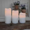 Set van drie LED kaarsen voor buitenshuis