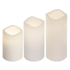Set van drie LED kaarsen voor buitenshuis
