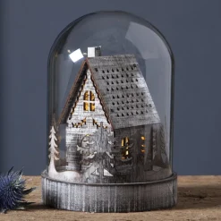 Sfeerlamp Kupol huis, bruin