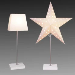 Sfeerverlichting Combi Pack, ster en kap, voet wit