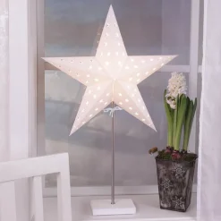 Sfeerverlichting Combi Pack, ster en kap, voet wit