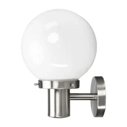 Sferische buitenmuur licht Samuel, roestvrij staal