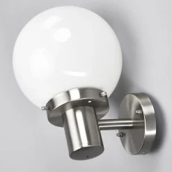 Sferische buitenmuur licht Samuel, roestvrij staal