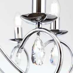 Sierlijke kroonluchter FIORETTO, 8-l., chroom