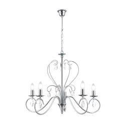 Sierlijke kroonluchter FIORETTO 5-l. chroom