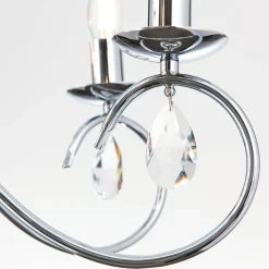Sierlijke kroonluchter FIORETTO 5-l. chroom