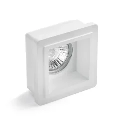 Siris inbouwspot, wit, gips, 9 cm, GU10