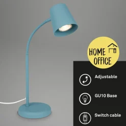 Skriva tafellamp, GU10 fitting, duifblauw