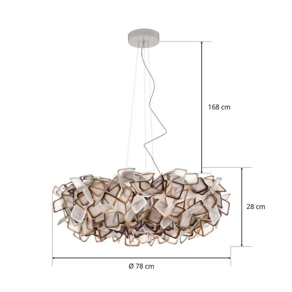 Slamp Clizia hanglamp, Ø 78 cm, oranje