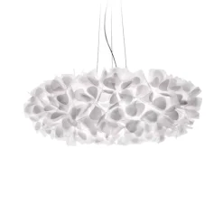 Slamp hanglamp Clizia Mama Non Mama, Ø78cm, wit/helder