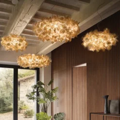 Slamp hanglamp Clizia Mama Non Mama, Ø78cm, goud/helder